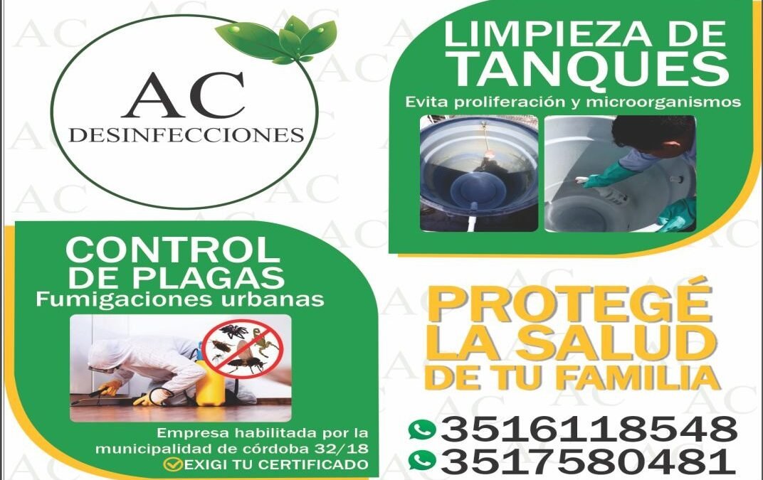 AC Desinfecciones control de plagas y Limpieza de Tanques )