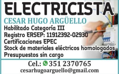 Electricista César Argüello