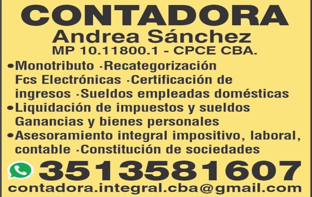 Contadora Andrea Sánchez