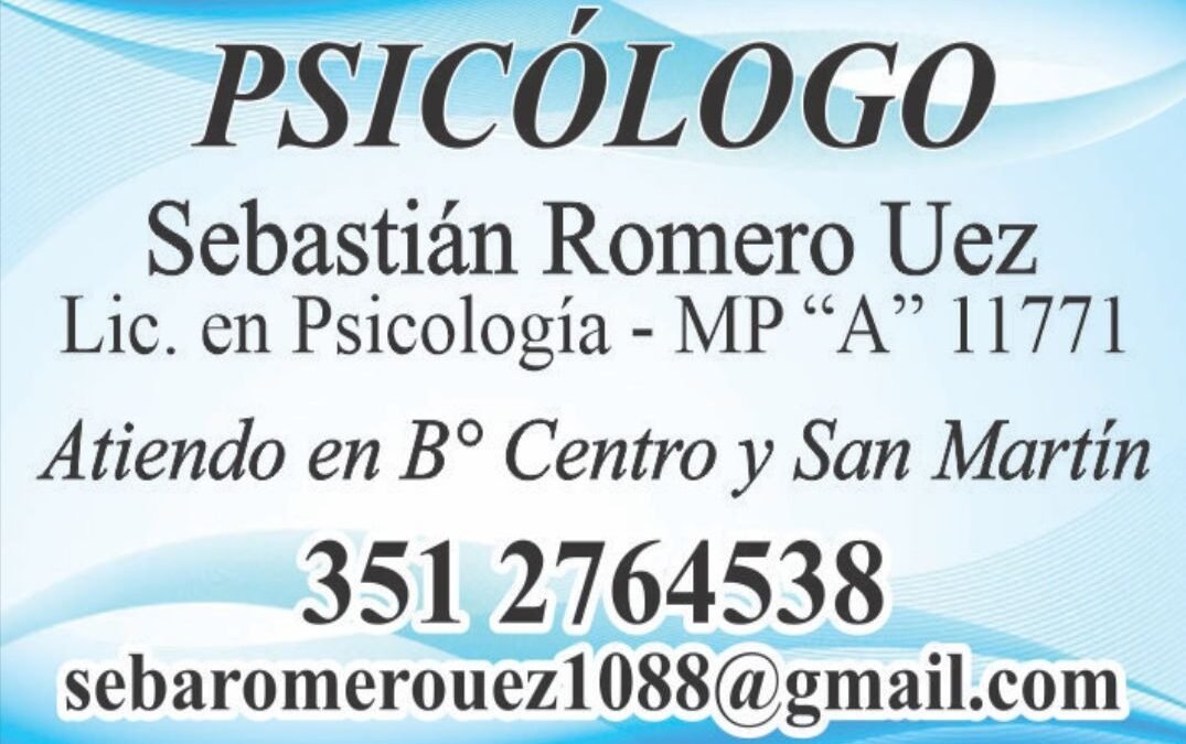 Psicólogo Sebastián Romero Uez